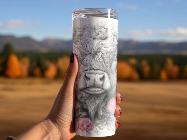 Pretty Highland Cow Tumbler - Tumbler Boutique