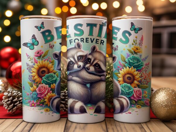 Besties Racoon 20oz Sublimation Wrap