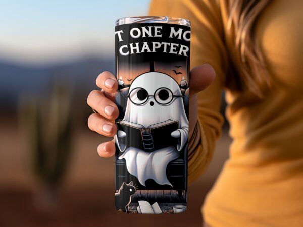 Book Reading Ghost Tumbler