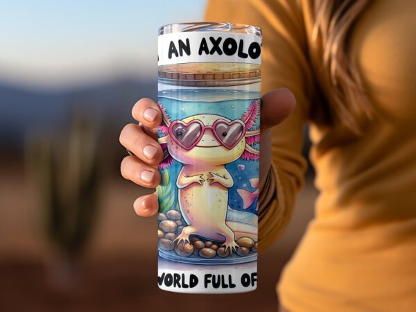 20oz skinny Axolotl Tumbler Wrap