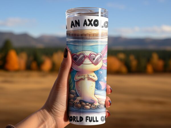 Axolotl Sublimation Tumbler Wrap