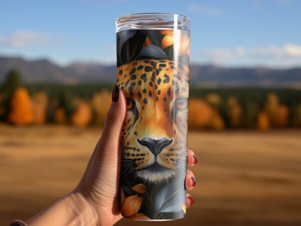 Leopard and Sunflower 20oz Tumbler