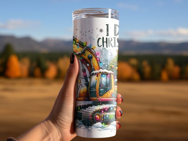 Christmas Construction Tumbler Wrap: Sublimation Design - Image 3