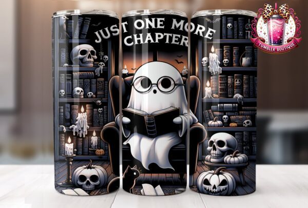 Book Reading Ghost Tumbler