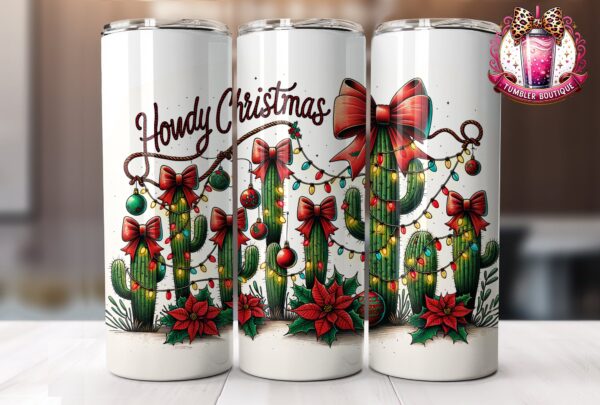 Cactus Christmas Wester 20oz Tumbler