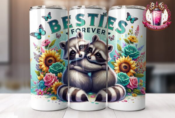 Besties Forever Racoon Friends 20oz Tumbler