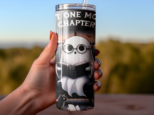 Book Reading Ghost Tumbler 20oz