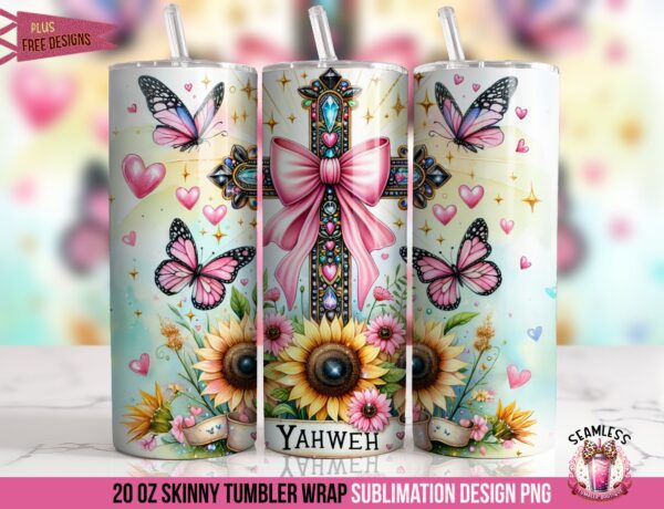 Yahweh Christian Sublimation Tumbler Wrap