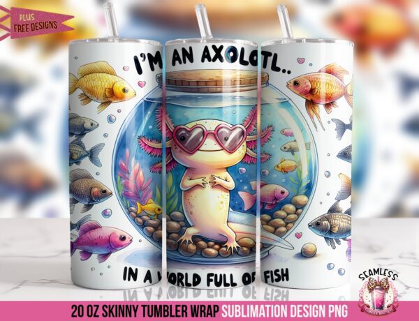 Axolotl Tumbler Wrap