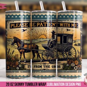 20oz Skinny Tumbler Wrap - From the 1900s Men