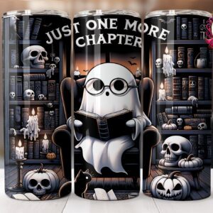 Book Reading Ghost Tumbler