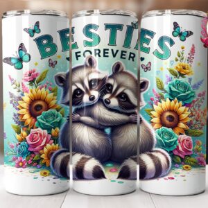 Besties Forever Racoon Friends 20oz Tumbler