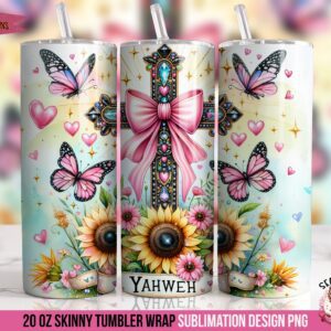 Yahweh Christian Sublimation Tumbler Wrap