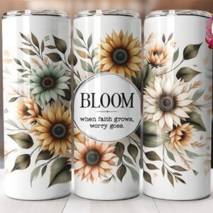 Christian Faith Sunflower 20oz Tumbler